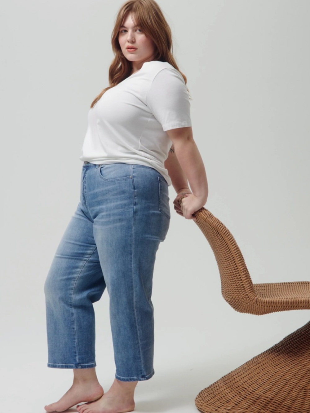 EUC Universal Standard Bae boyfriend cropped jeans, size 24